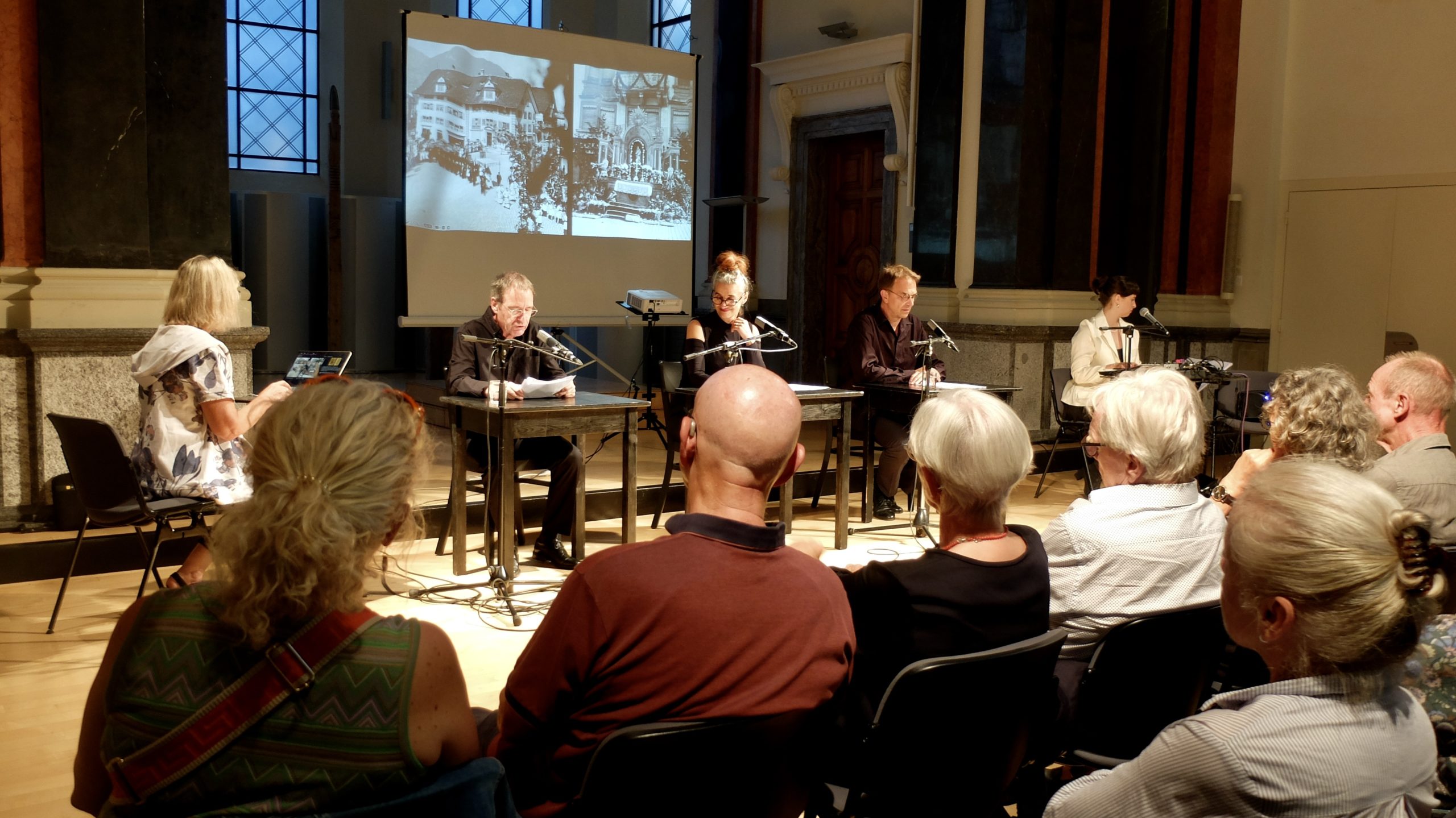 Musikalisch-Szenische Lesung zu Oskar Eberle in der Aula des Gymnasium Sarnens, 2024